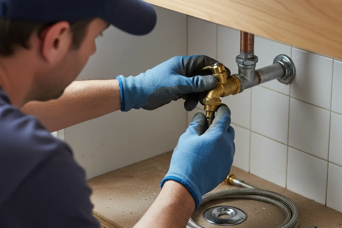 Shutoff valve and fitting work during Faucet and Fixture Repair in Yawkey